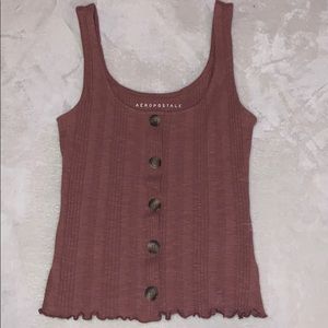 Aeropostale buttoned ribbed tank top
